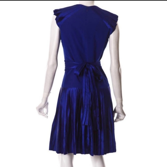 Zac Posen Navy Silk Dress - Picture 3 of 12